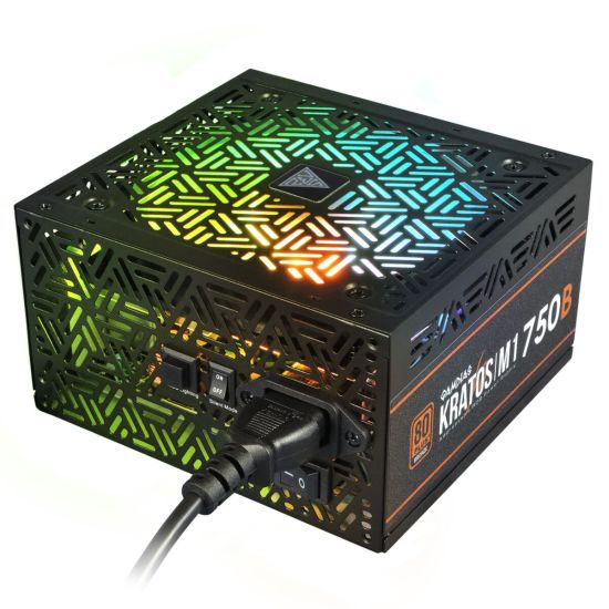 GAMDIAS KRATOS M1-750B, 750W, 80+ Bronze, Aktif PFC, RGB, GAMING, ATX,
