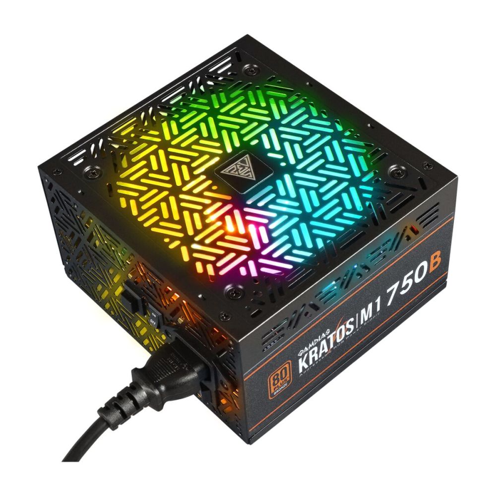 GAMDIAS KRATOS M1-750B, 750W, 80+ Bronze, Aktif PFC, RGB, GAMING, ATX,