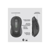 LOGITECH 910-006253, M650 Signature, Siyah, Sağ El, USB Nano 2,4G Kabl