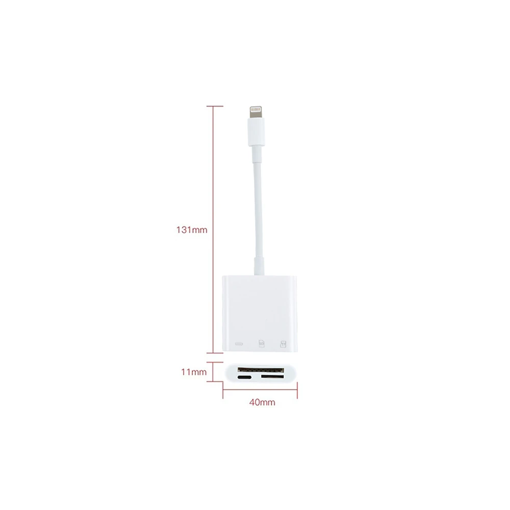 ALLY NK-101Y Pro 3 İn 1 İPhone Lightning to SD-TF Çevirici Adaptör