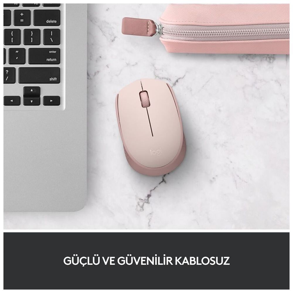 LOGITECH 910-006865, M171 Rose, USB Nano 2,4G Kablosuz, 1000dpi, Optik