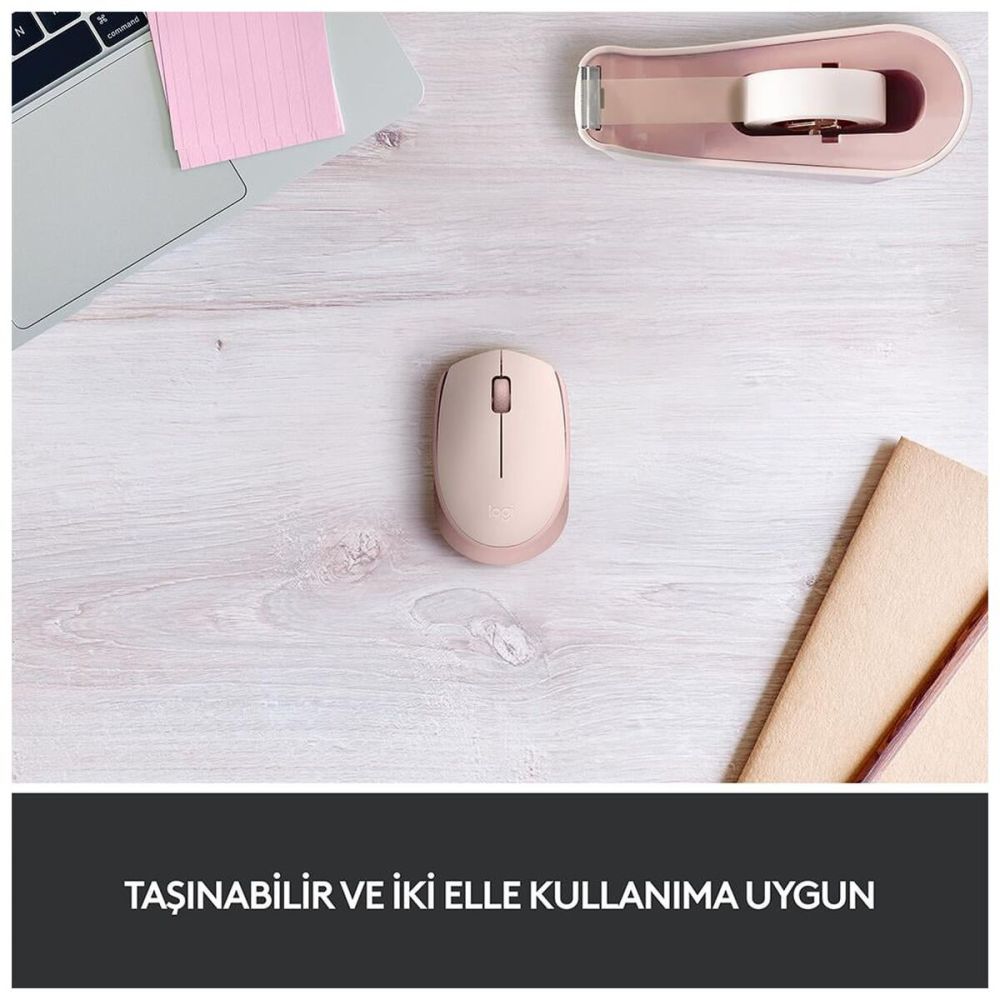 LOGITECH 910-006865, M171 Rose, USB Nano 2,4G Kablosuz, 1000dpi, Optik