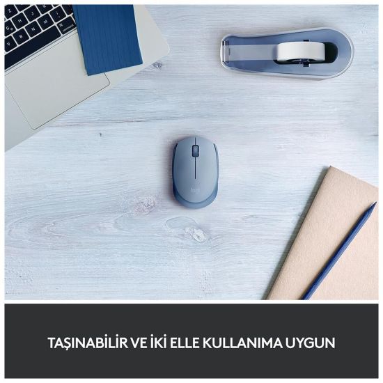 LOGITECH 910-006866, M171 BlueGrey, USB Nano 2,4G Kablosuz, 1000dpi, O