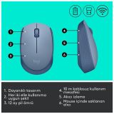LOGITECH 910-006866, M171 BlueGrey, USB Nano 2,4G Kablosuz, 1000dpi, O