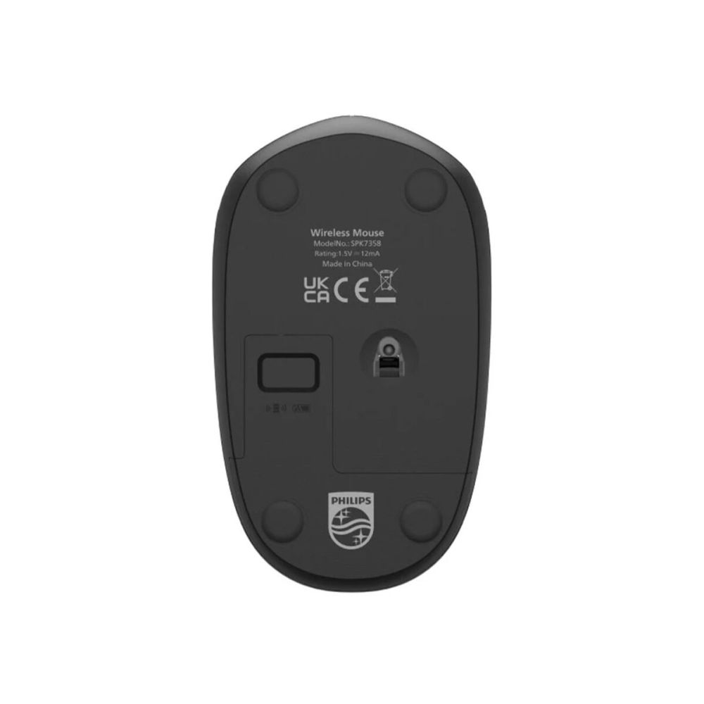 PHILIPS SPK7358, Siyah, USB Nano 2,4Gh Kablosuz, 1600dpi, Optic, 3 Tuş