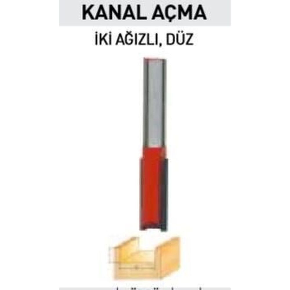 Eurostar 14403 İki Ağızlı Freze Kanal Açma Bıçağı 8X8X25 mm
