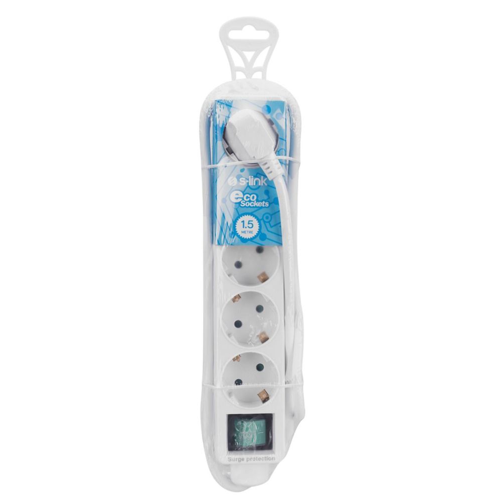 S-LINK SPG-F05, 5 Soket, Akım Korumalı Priz, 1.5Mt Kablo, 306 Joule (B