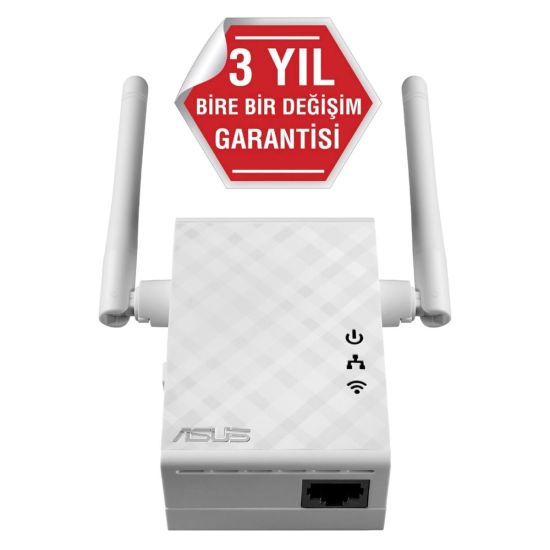 ASUS RP-N12, N300, 300Mbps, 2.4GHz WPS Butonu, 1Port Megabit Lan, Menz