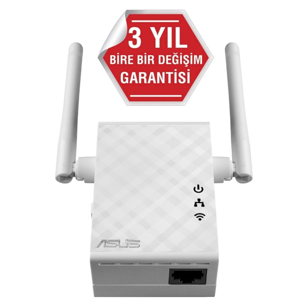 ASUS RP-N12, N300, 300Mbps, 2.4GHz WPS Butonu, 1Port Megabit Lan, Menz