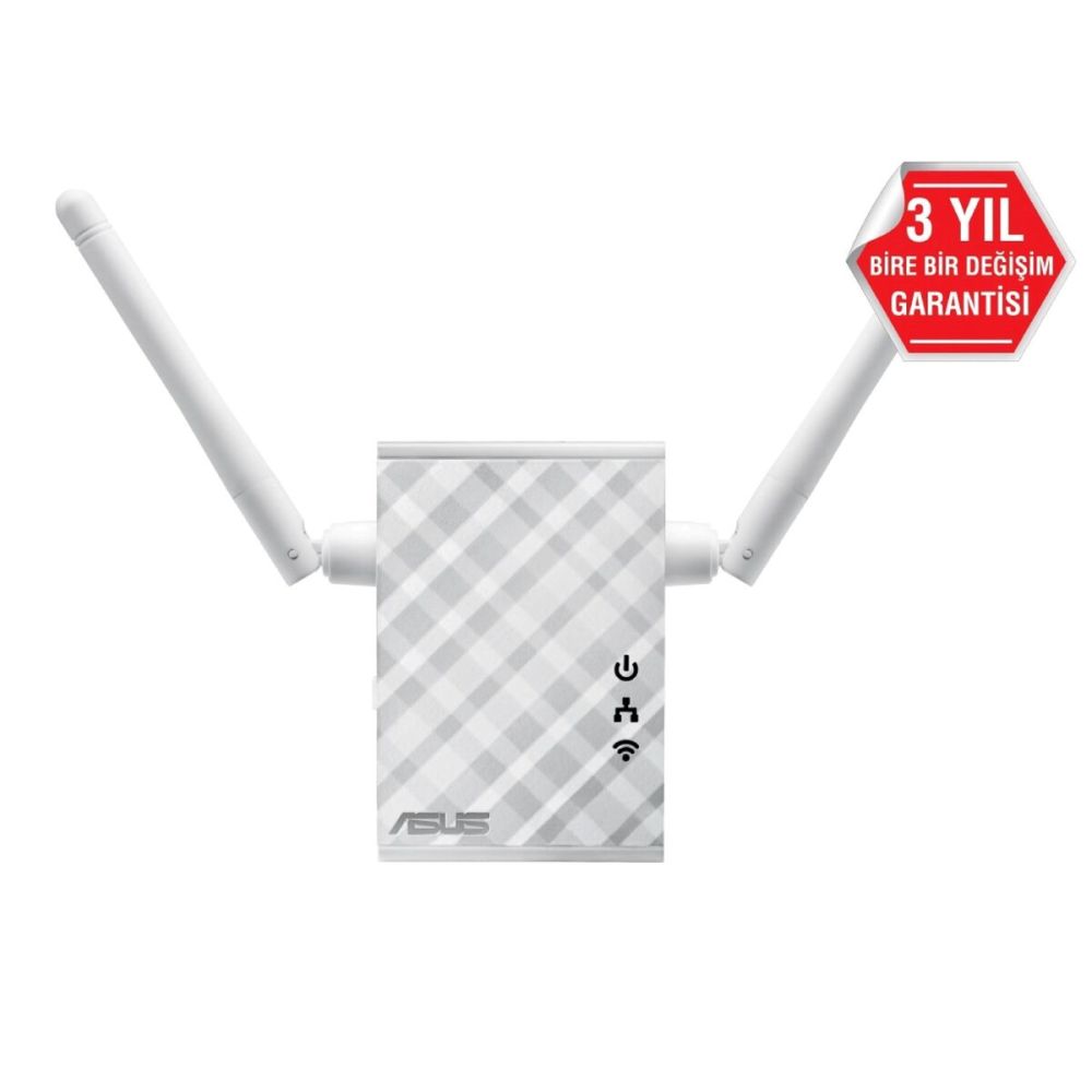 ASUS RP-N12, N300, 300Mbps, 2.4GHz WPS Butonu, 1Port Megabit Lan, Menz
