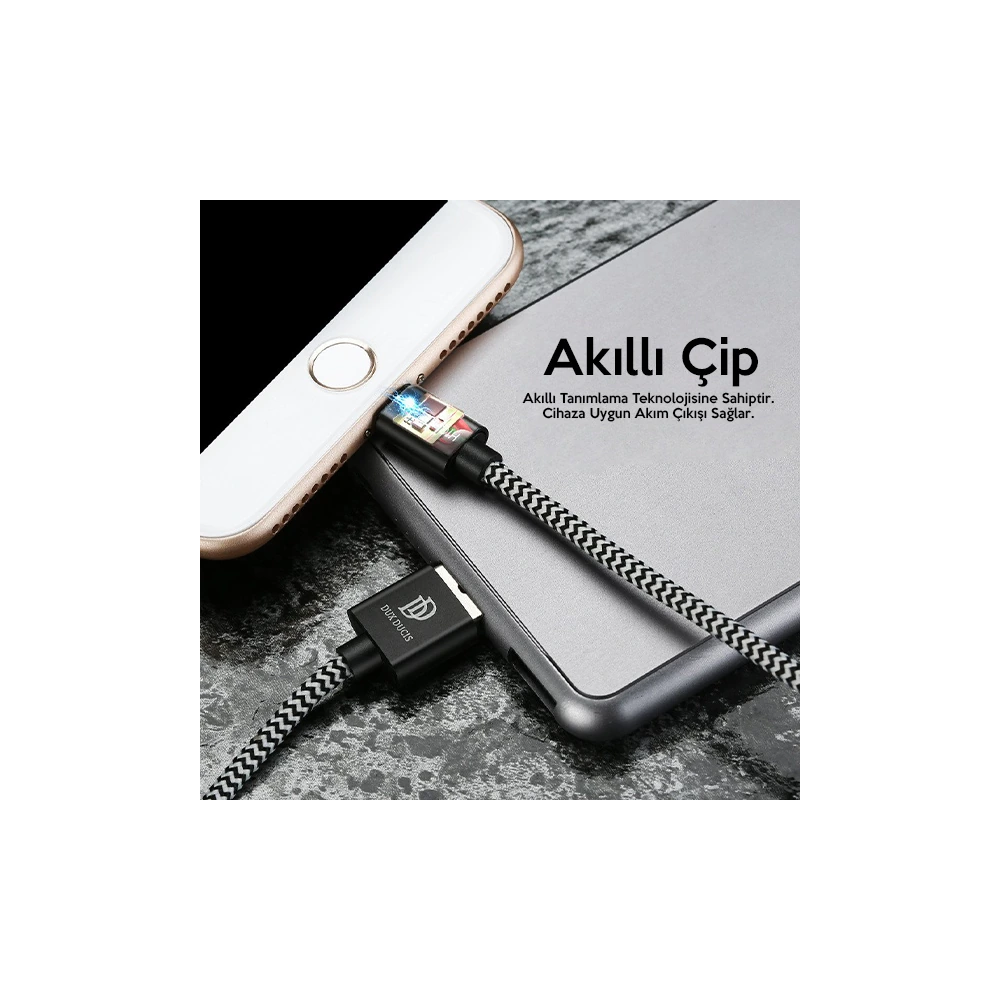 Dux Ducis K-One Cable İPhone Usb Şarj Kablosu 1 METRE