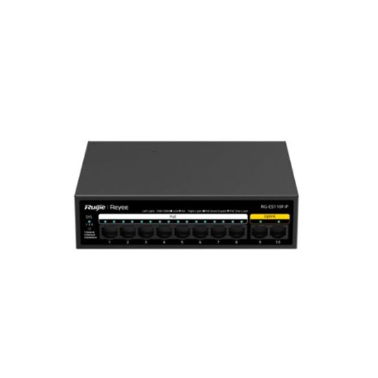 RUIJIE REYEE RG-ES110F-P 10 Port, 8 Port MegaBit POE, 110W, 2 Port Upl