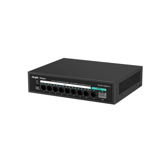 RUIJIE REYEE RG-ES110GS-P-L 10 Port, 8 Port Gigabit PoE, 120W, 1 Port 