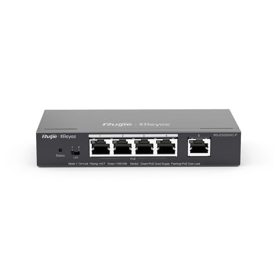 RUIJIE REYEE RG-ES205GC-P 5 Port GigaBit ,4X PoE 54W RUIJIE Colud Yöne