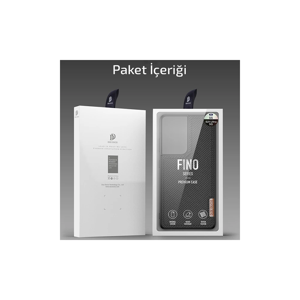Dux Ducis Sm Galaxy S21 Ultra Kılıf Fino Series Premium Arka Koruma Kı
