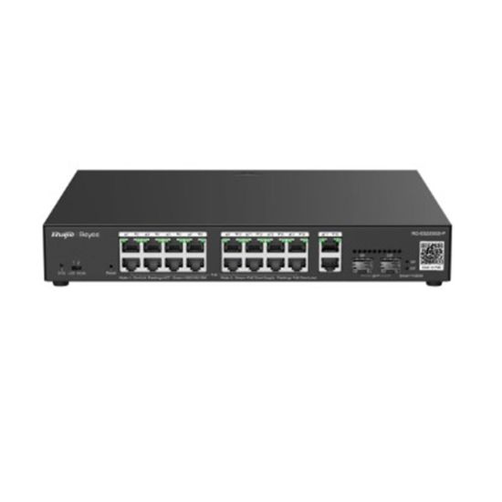 RUIJIE REYEE RG-ES220GS-LP 20Port, 16 Port Gigabit PoE, 130W, 2 Port G