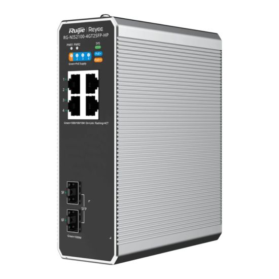 RUIJIE REYEE RG-NIS2100-4GT2SFP-HP 4 Port GigaBit PoE, 120W, 2Port SFP