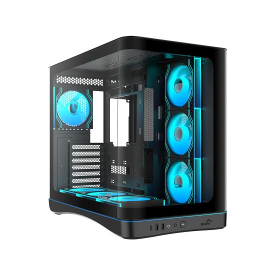 SAMA V62BK Black, B850BK 850W, 80+ Bronze, PCIE 5.1, ATX3.1, Tempered 