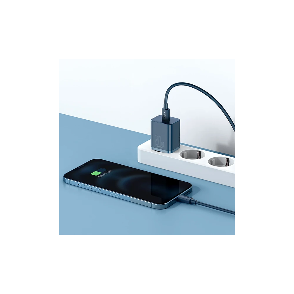 Baseus Super Si 20W PD Type-C Hızlı Şarj Adaptörü 20W İPhone 15-14-13-