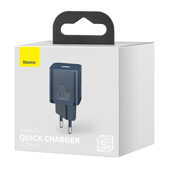 Baseus Super Si 20W PD Type-C Hızlı Şarj Adaptörü 20W İPhone 15-14-13-