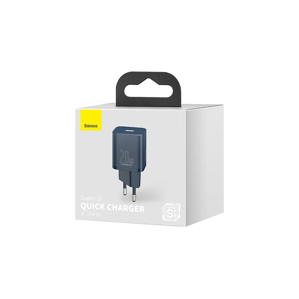 Baseus Super Si 20W PD Type-C Hızlı Şarj Adaptörü 20W İPhone 15-14-13-