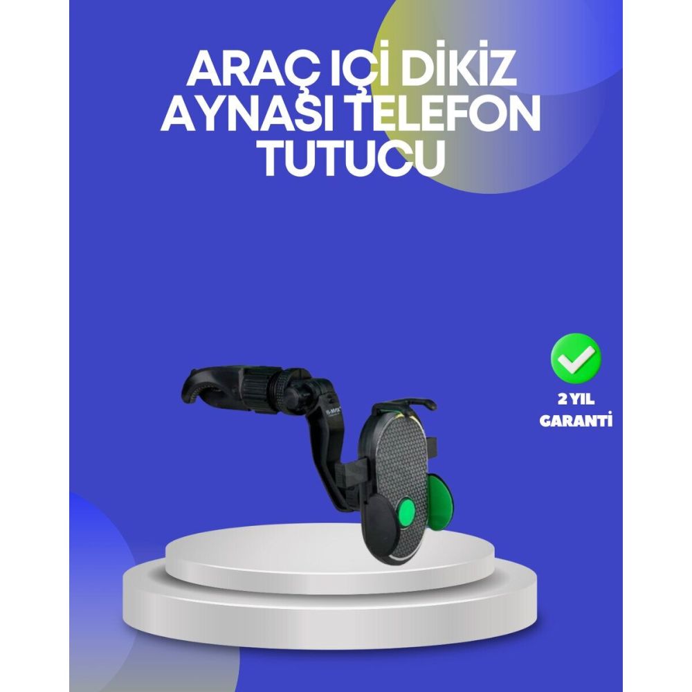 Dikiz Aynasına ve Koltuk Başlığına Uyumlu Telefon Tutucu