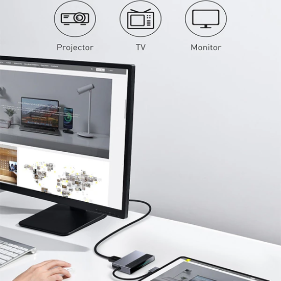 Baseus Magic Çok Fonksiyonlu Klipsli Type-C HUB 6in1 (USB3.0+SD+TF+HDM