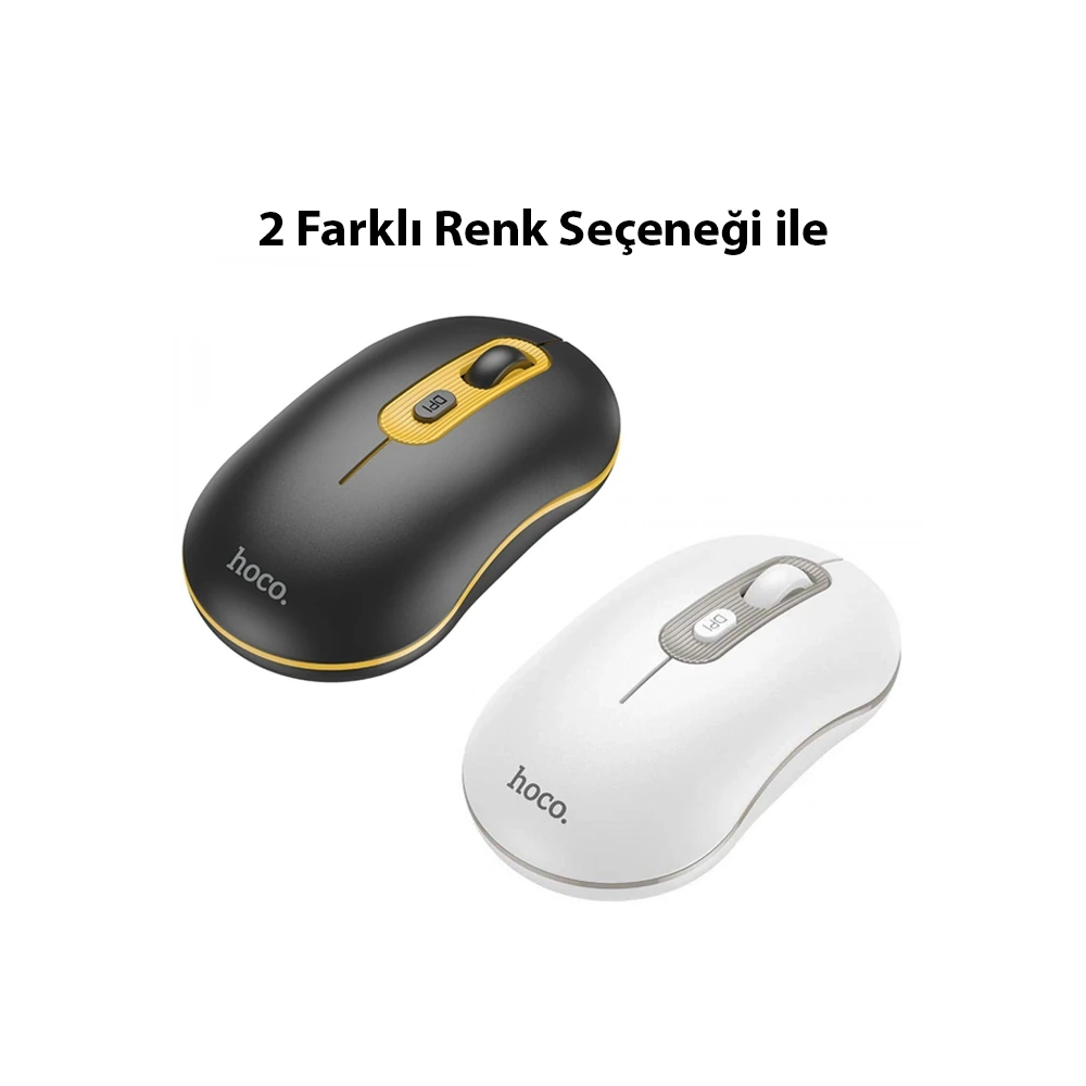 HOCO GM21 Platinium 1600dPi 2.4G Bluetooth Kablosuz Optik Mouse