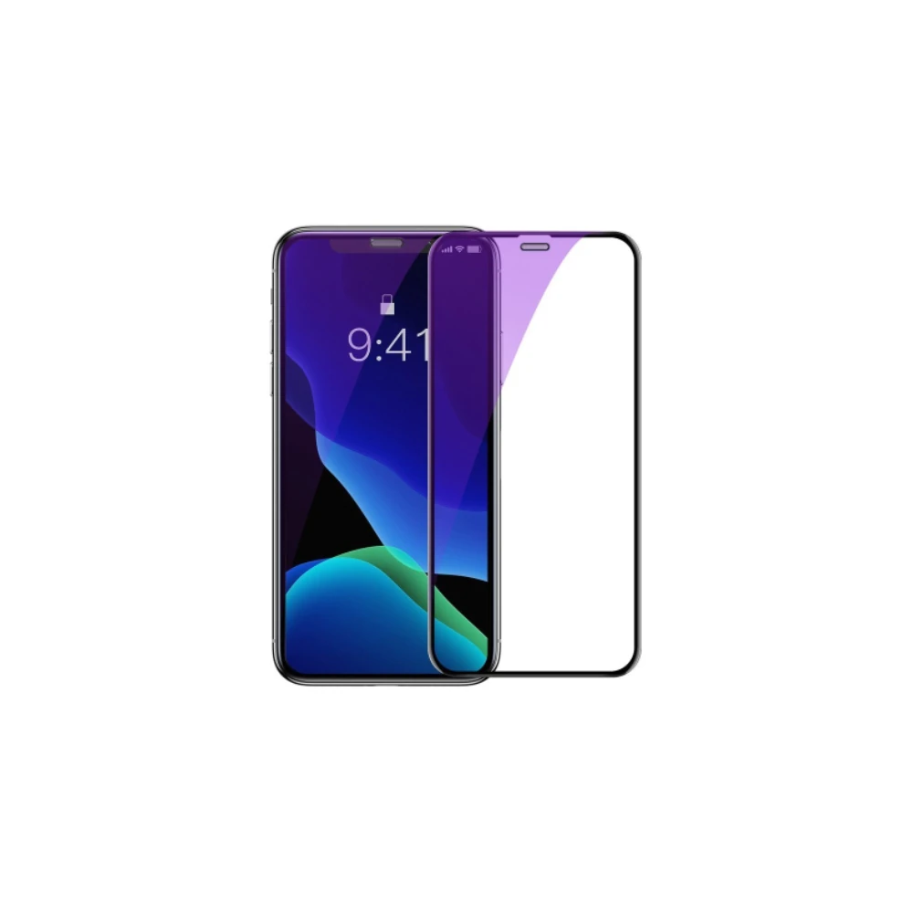 Baseus İPhone XS-X 5.5 Ekran Koruyucu Full Anti Blue Light Tempered Ca