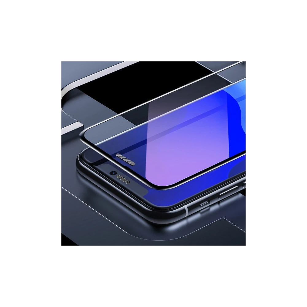 Baseus İPhone XS-X 5.5 Ekran Koruyucu Full Anti Blue Light Tempered Ca