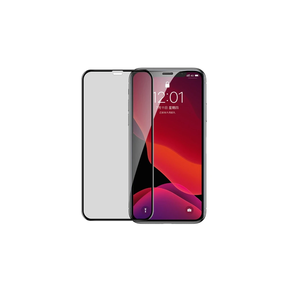 Baseus İPhone 11 Pro/ XS/X 023mm Anti Spy Çerçeveli Tempered Cam Ekran