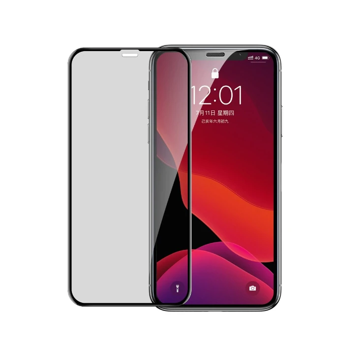 Baseus İPhone 11 Pro/ XS/X 023mm Anti Spy Çerçeveli Tempered Cam Ekran