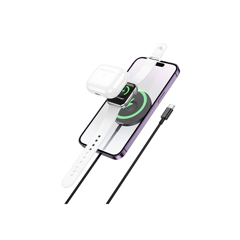 HOCO CW50 15W AirPods + Apple Watch+iPhone 3in1 Kablosuz Manyetik Hızl