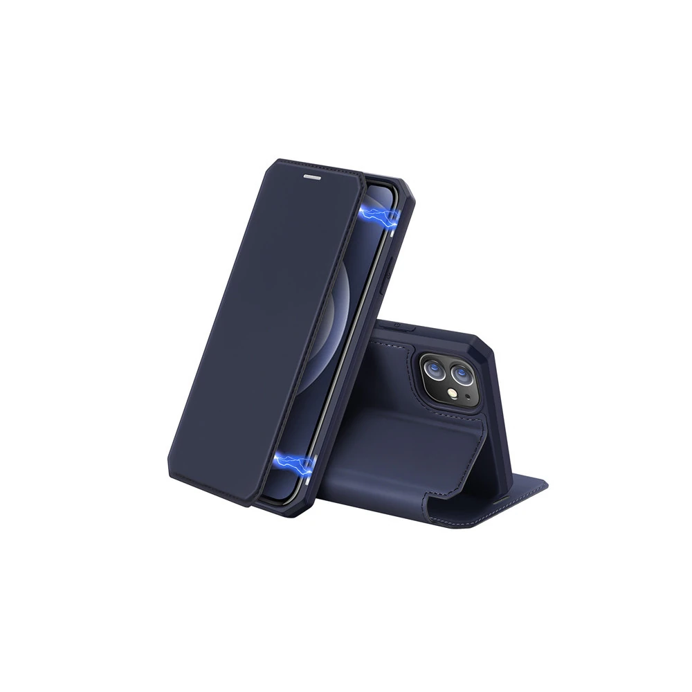 DUX DUCİS iPhone 12 Mini Kılıf Mıkantıslı Kapaklı Flip Cover Kılıf Ski