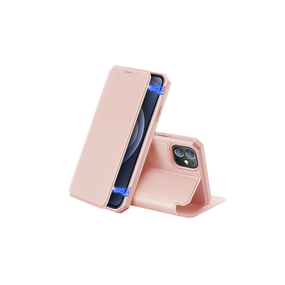 DUX DUCİS iPhone 12 Mini Kılıf Mıkantıslı Kapaklı Flip Cover Kılıf Ski
