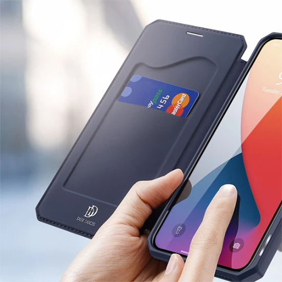 DUX DUCİS iPhone 12 Mini Kılıf Mıkantıslı Kapaklı Flip Cover Kılıf Ski
