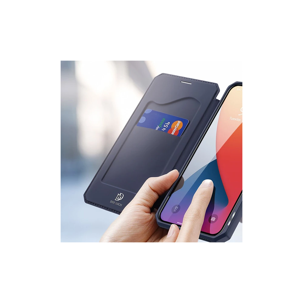 DUX DUCİS iPhone 12 Mini Kılıf Mıkantıslı Kapaklı Flip Cover Kılıf Ski