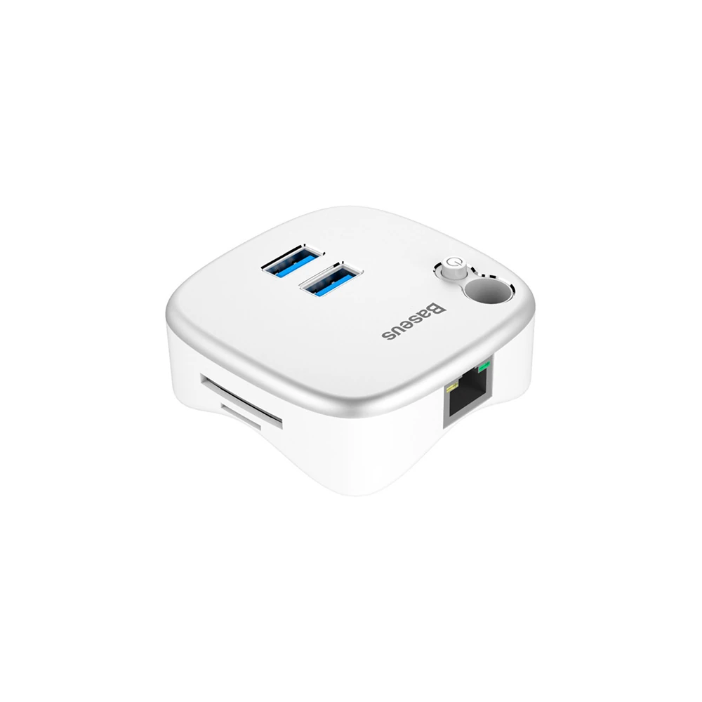 Baseus Çok Fonsiyonlu Notebook Adaptörü Hub Dual USB 3.0 RJ45 TF/SD