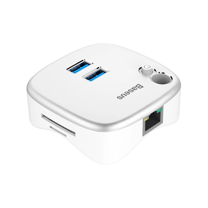 Baseus Çok Fonsiyonlu Notebook Adaptörü Hub Dual USB 3.0 RJ45 TF/SD
