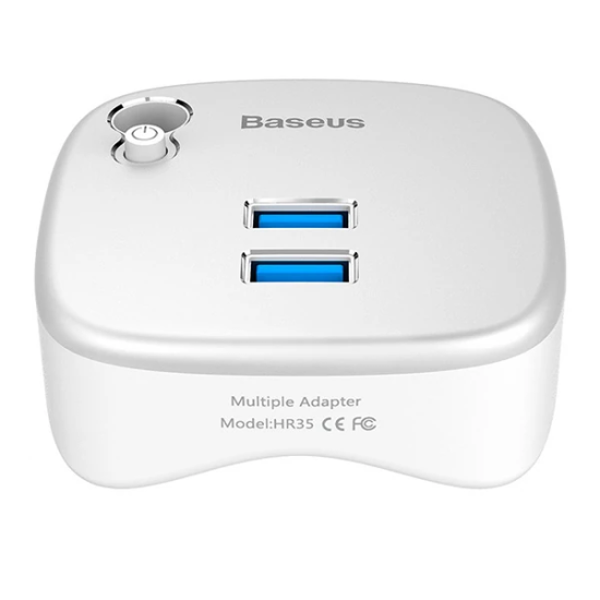 Baseus Çok Fonsiyonlu Notebook Adaptörü Hub Dual USB 3.0 RJ45 TF/SD