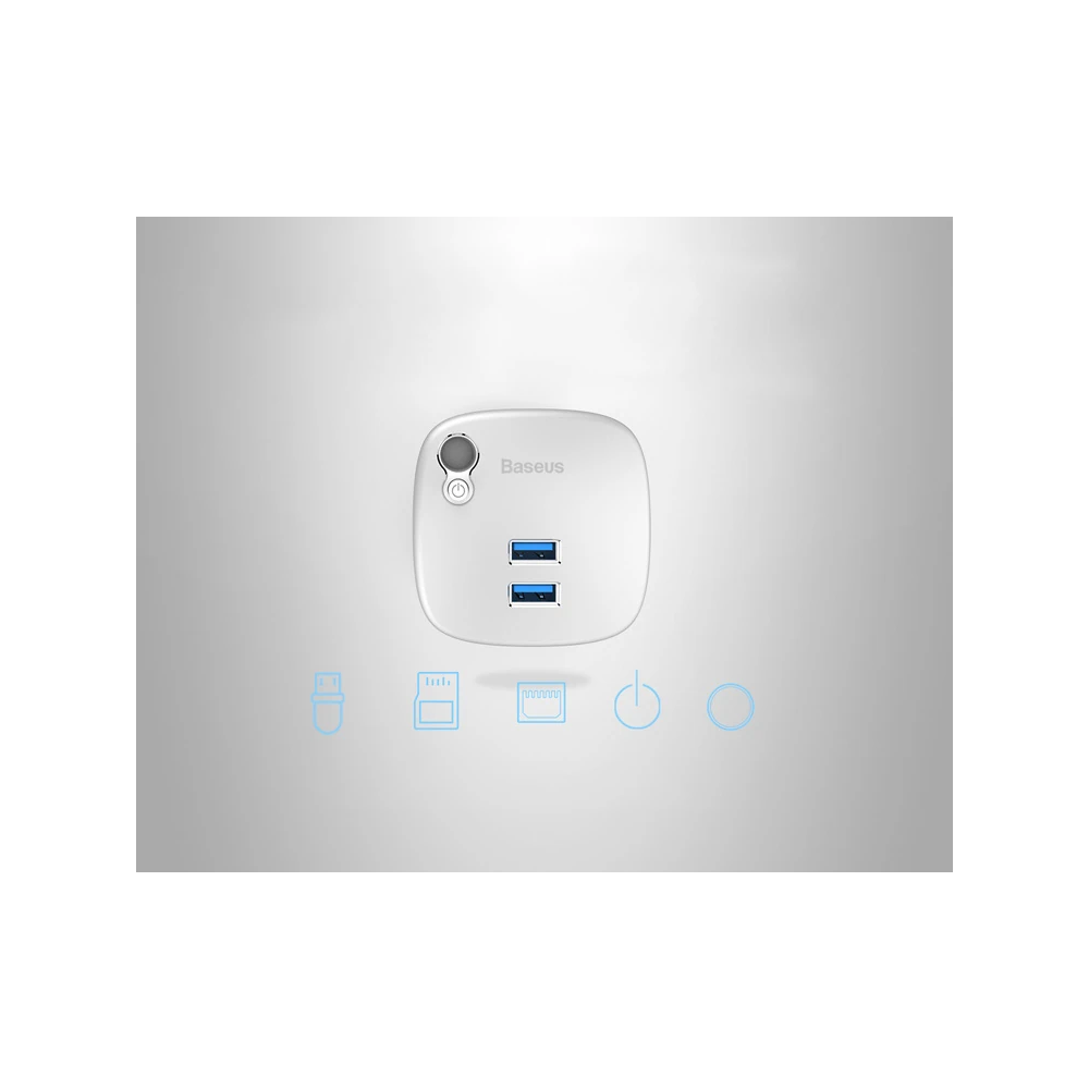 Baseus Çok Fonsiyonlu Notebook Adaptörü Hub Dual USB 3.0 RJ45 TF/SD