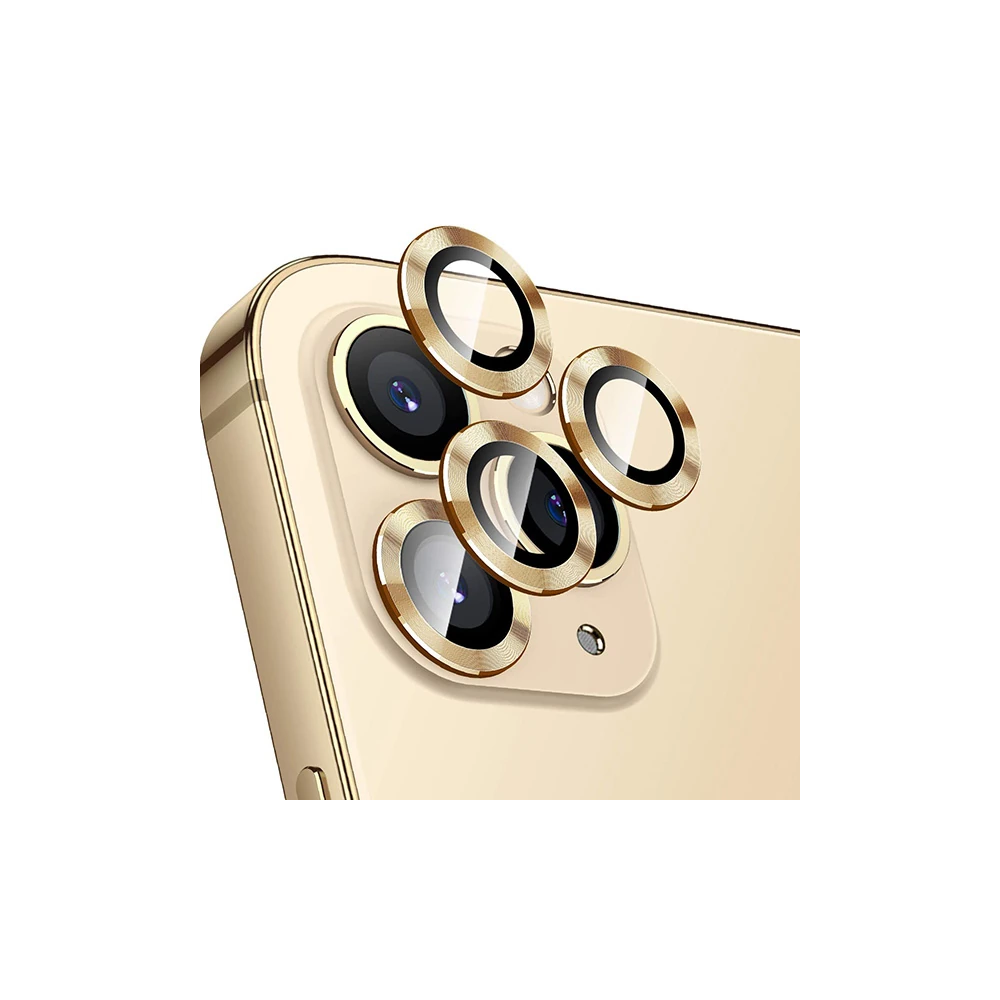 ALLY İphone 12 Pro Max 3D Metal Çerçeveli Kamera Lens Koruyucu