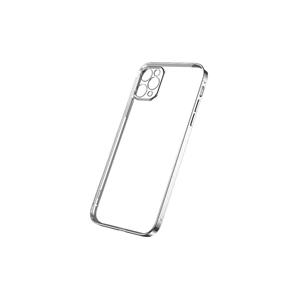 ALLY İPhone 12 Pro 6.1 Metal Görünümlü Darbeye Dayanıklı Silikon Kılıf