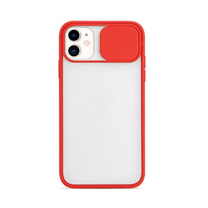 İPhone 12 Mini 5.4 Kamera koruyucu Sürgülü Şeffaf Kılıf