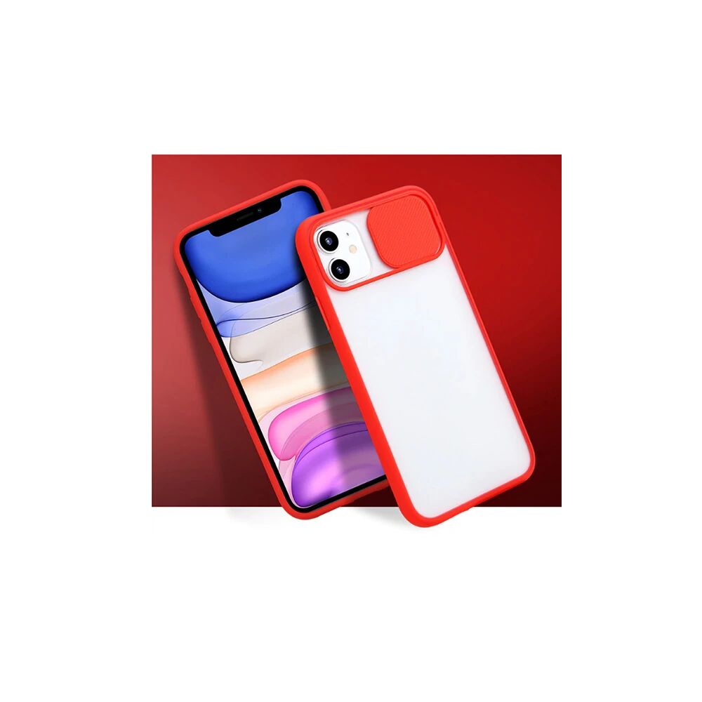 İPhone 12 Mini 5.4 Kamera koruyucu Sürgülü Şeffaf Kılıf