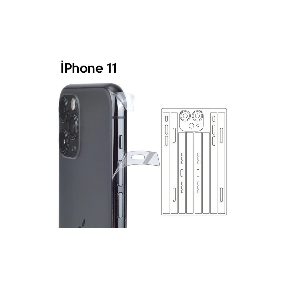 İPhone 11 6.1 Hidrojel Hayalet Yan Alt Üst Kamera Kaplama Film