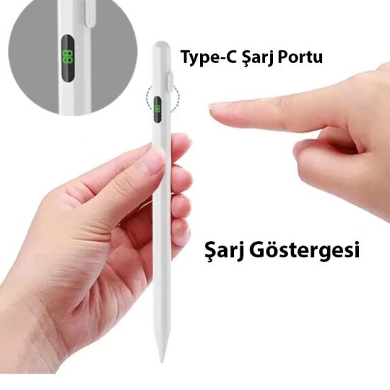 ALLY K-2268 Dijital Göstergeli Universal Kapasitif Stylus iPad Tablet 
