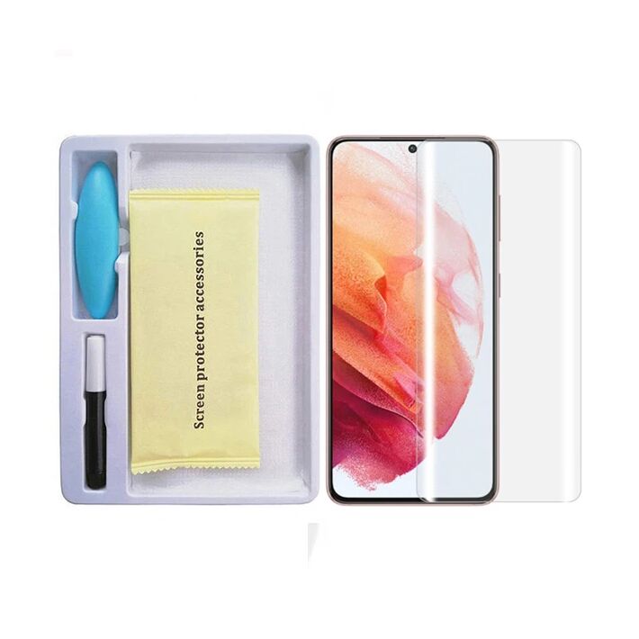 SM Galaxy S21 Full Uv Liquid+uv Işık 3DKırılmaz Cam Ekran Koruyucu