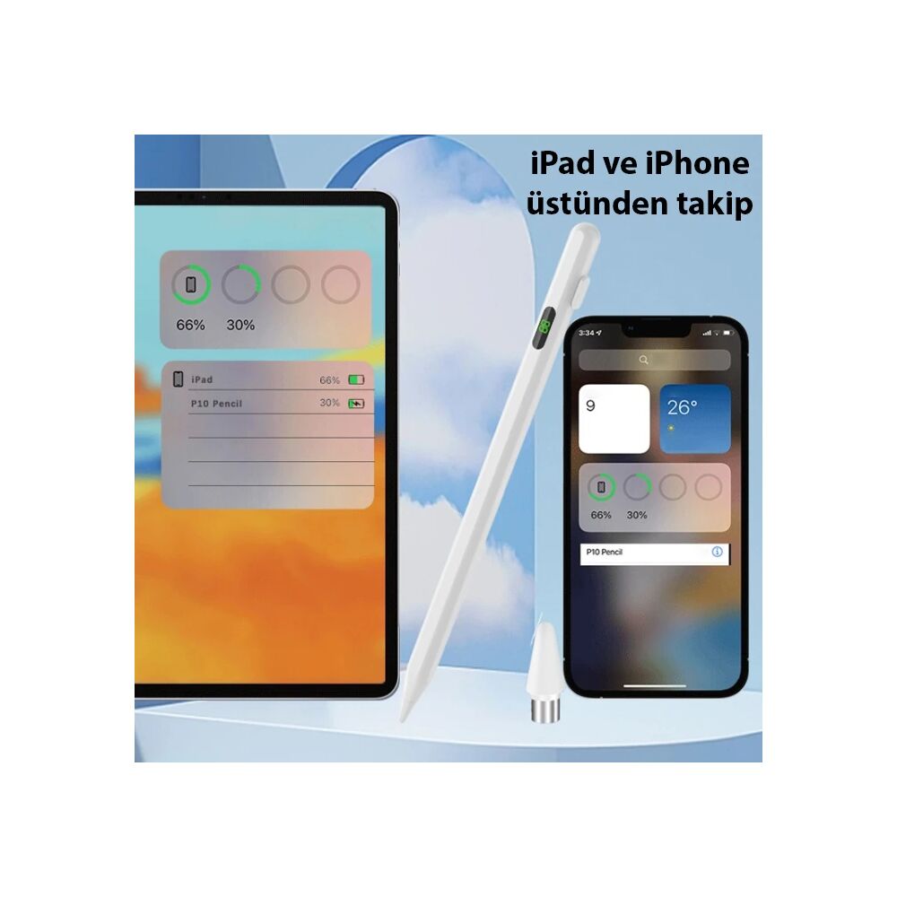 ALLY K-2268 Dijital Göstergeli Universal Kapasitif Stylus iPad Tablet 