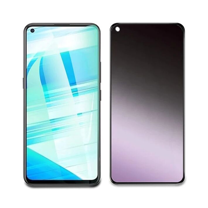 OPPO Realme 7 3D Full Privacy Gizlilik Tempered Cam Ekran Koruyucu